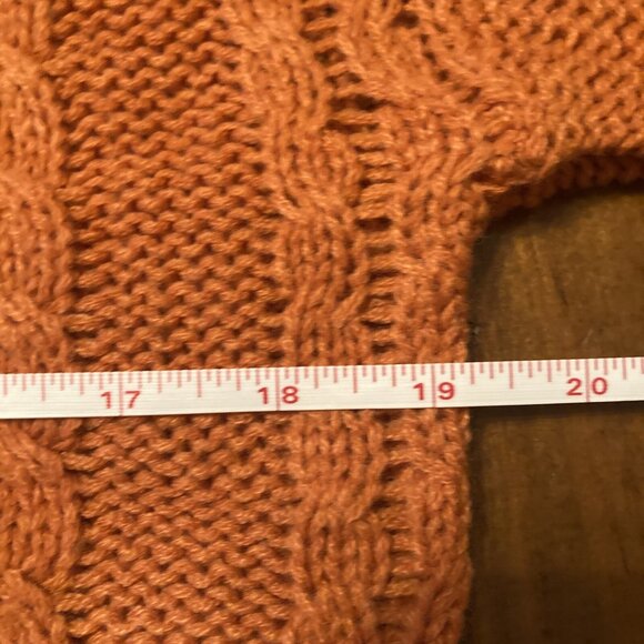 Derek Heart Orange Knit Sweater Size Small Cropped NWT - Picture 5 of 6